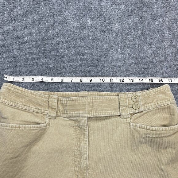 Talbots Corduroy Pants Womens 16 Petite Khaki Straight Leg Stretch Cotton Blend - Picture 7 of 9